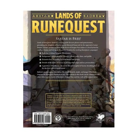 RuneQuest: Lands of RuneQuest - Sartar | Black Monk (gry RPG)