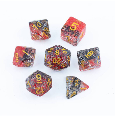 Zestaw Kości - Brokatowe - Granica Szaleństwa - Black Monk: Gry Fabularne (RPG)!