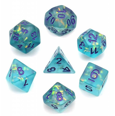 Zestaw Kości - Brokatowe - Łuski Syrenki - Black Monk: Gry Fabularne (RPG)!