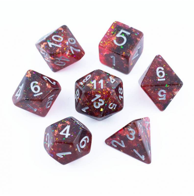 Zestaw Kości - Brokatowe - Orcze Kosztowności - Black Monk: Gry Fabularne (RPG)!