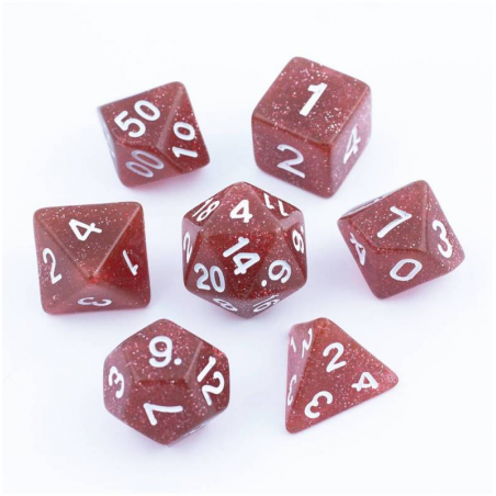 Zestaw Kości - Brokatowe - Bryłka Jaspisu - Black Monk: Gry Fabularne (RPG)!