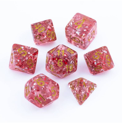 Zestaw Kości - Brokatowe - Skryte Iskierki - Black Monk: Gry Fabularne (RPG)!