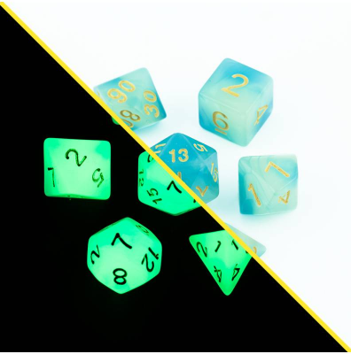 Zestaw Kości - Świecące - Otwarty Portal - Black Monk: Gry Fabularne (RPG)!