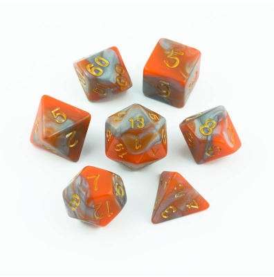 Zestaw Kości - Dwukolorowe - Stygnące Żelazo - Black Monk: Gry Fabularne (RPG)!