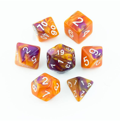 Zestaw Kości - Dwukolorowe - Ciasto Śliwkowe - Black Monk: Gry Fabularne (RPG)!