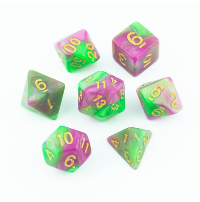 Zestaw Kości - Dwukolorowe - Geneza Superzłoczyńców - Black Monk: Gry Fabularne (RPG)!