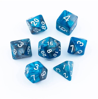 Zestaw Kości - Dwukolorowe - Napoczęte Mydełko - Black Monk: Gry Fabularne (RPG)!