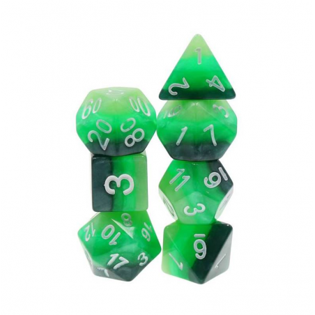 Zestaw Kości - Dwukolorowe - Glony Przeznaczenia - Black Monk: Gry Fabularne (RPG)!