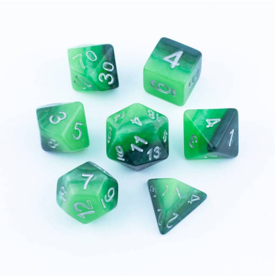 Zestaw Kości - Dwukolorowe - Glony Przeznaczenia - Black Monk: Gry Fabularne (RPG)!