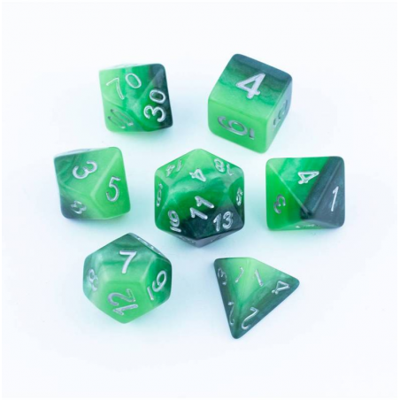 Zestaw Kości - Dwukolorowe - Glony Przeznaczenia - Black Monk: Gry Fabularne (RPG)!