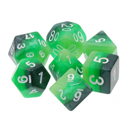 Zestaw Kości - Dwukolorowe - Glony Przeznaczenia - Black Monk: Gry Fabularne (RPG)!