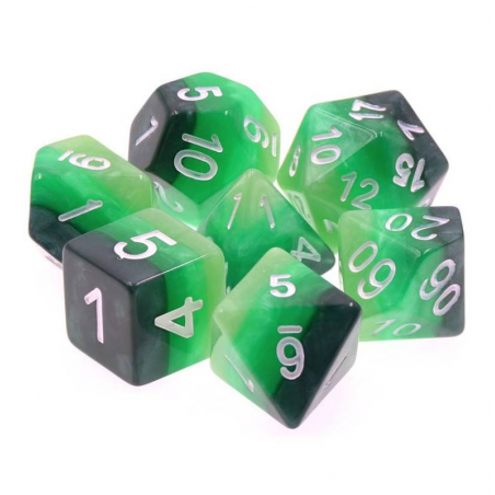 Zestaw Kości - Dwukolorowe - Glony Przeznaczenia - Black Monk: Gry Fabularne (RPG)!