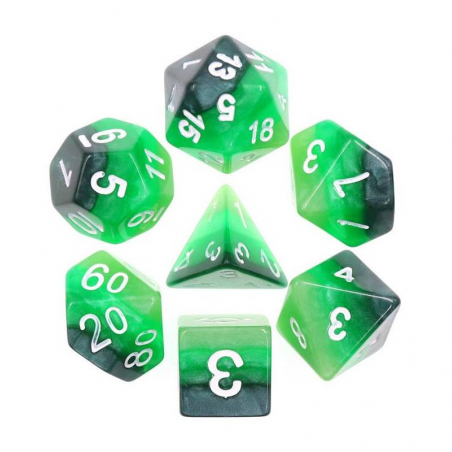 Zestaw Kości - Dwukolorowe - Glony Przeznaczenia - Black Monk: Gry Fabularne (RPG)!