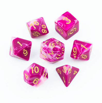 Zestaw Kości - Dwukolorowe - Guma Balonowa - Black Monk: Gry Fabularne (RPG)!