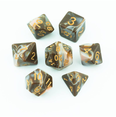 Zestaw Kości - Dwukolorowe - Latte Macchiato - Black Monk: Gry Fabularne (RPG)!