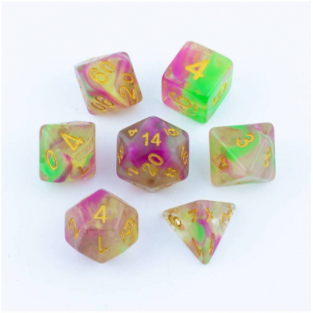 Zestaw Kości - Dwukolorowe - Smarki Czarodzieja - Black Monk: Gry Fabularne (RPG)!