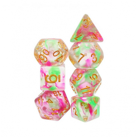 Zestaw Kości - Dwukolorowe - Smarki Czarodzieja - Black Monk: Gry Fabularne (RPG)!