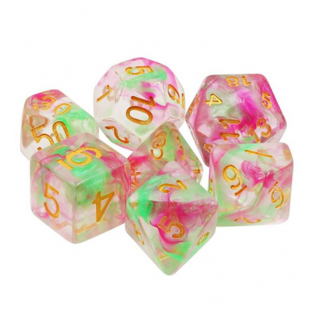 Zestaw Kości - Dwukolorowe - Smarki Czarodzieja - Black Monk: Gry Fabularne (RPG)!