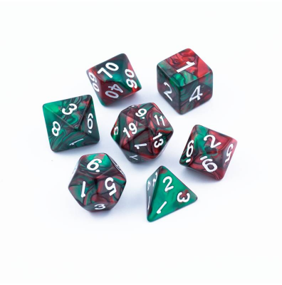 Zestaw Kości - Dwukolorowe - Zatrute Jabłko - Black Monk: Gry Fabularne (RPG)!