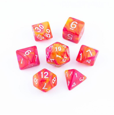 Zestaw Kości - Dwukolorowe - Relaksująca Kąpiel - Black Monk: Gry Fabularne (RPG)!