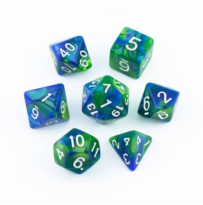 Zestaw Kości - Dwukolorowe - Pierwiastek Ziemi - Black Monk: Gry Fabularne (RPG)!