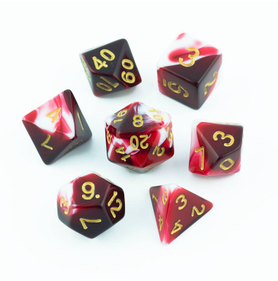 Zestaw Kości - Dwukolorowe - Zimowa Posoka - Black Monk: Gry Fabularne (RPG)!