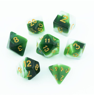 Zestaw Kości - Dwukolorowe - Kwietniowy Przymrozek - Black Monk: Gry Fabularne (RPG)!