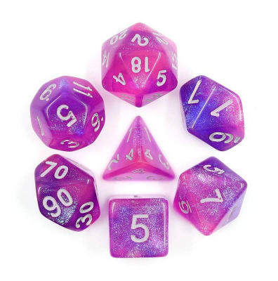 Zestaw Kości - Galaktyczne - Srebrna Mgławica - Black Monk: Gry Fabularne (RPG)!