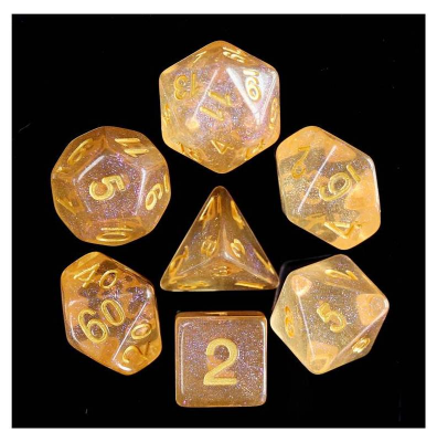 Zestaw Kości - Galaktyczne - Złoto Saturna - Black Monk: Gry Fabularne (RPG)!