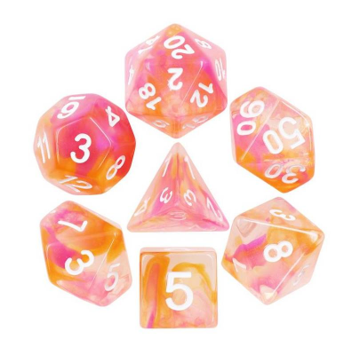 Zestaw Kości - Abyss - Malinowa Brzoskwinia - Black Monk: Gry Fabularne (RPG)!