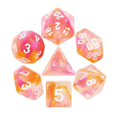 Zestaw Kości - Abyss - Malinowa Brzoskwinia - Black Monk: Gry Fabularne (RPG)!