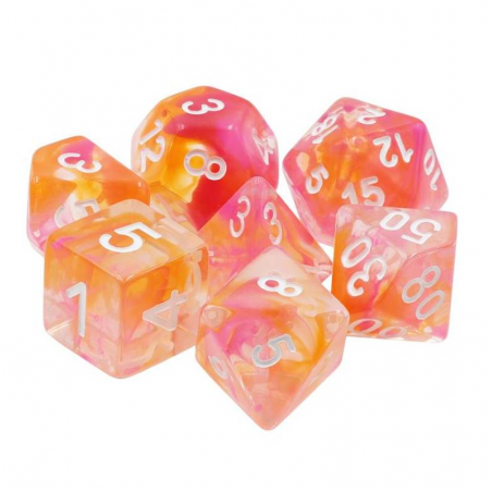 Zestaw Kości - Abyss - Malinowa Brzoskwinia - Black Monk: Gry Fabularne (RPG)!