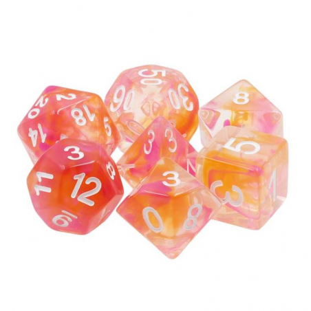 Zestaw Kości - Abyss - Malinowa Brzoskwinia - Black Monk: Gry Fabularne (RPG)!