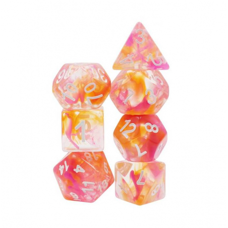 Zestaw Kości - Abyss - Malinowa Brzoskwinia - Black Monk: Gry Fabularne (RPG)!