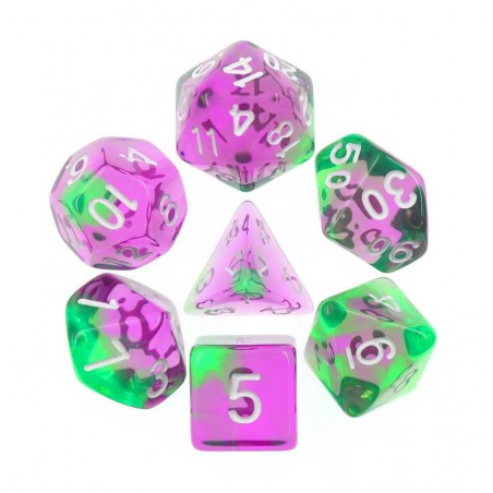 Zestaw Kości - Abyss - Radioaktywny Ametyst - Black Monk: Gry Fabularne (RPG)!