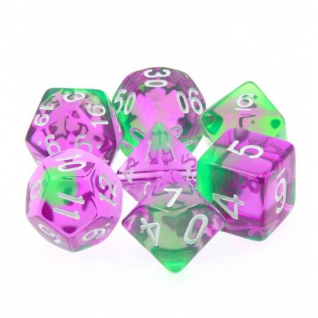 Zestaw Kości - Abyss - Radioaktywny Ametyst - Black Monk: Gry Fabularne (RPG)!