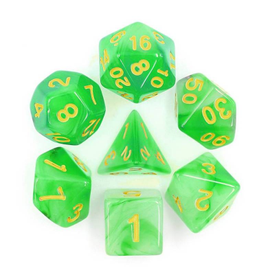 Zestaw Kości - Abyss - Zielony Duszek - Black Monk: Gry Fabularne (RPG)!