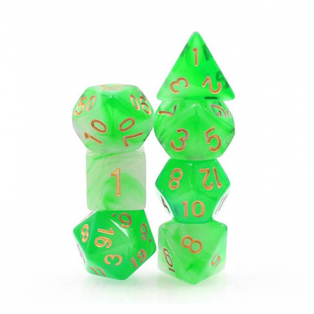 Zestaw Kości - Abyss - Zielony Duszek - Black Monk: Gry Fabularne (RPG)!