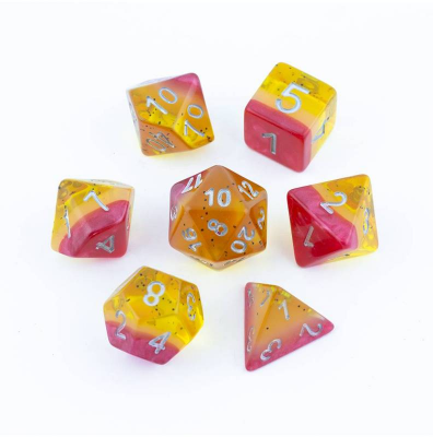 Zestaw Kości - Tęczowe - Cierpka Marakuja - Black Monk: Gry Fabularne (RPG)!