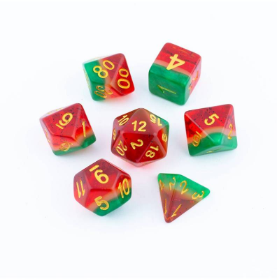 Zestaw Kości - Tęczowe - Luzik Arbuzik - Black Monk: Gry Fabularne (RPG)!