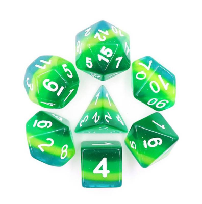 Zestaw Kości - Tęczowe - Ogórkowa Inwazja - Black Monk: Gry Fabularne (RPG)!