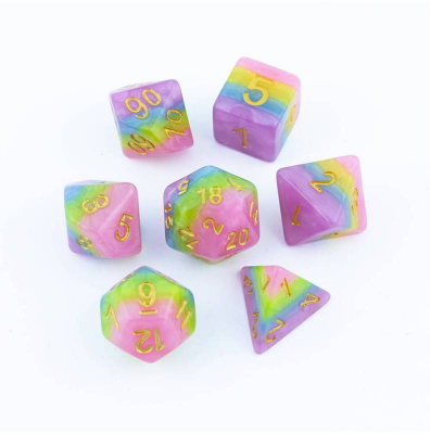 Zestaw Kości - Tęczowe - Pastelowa Piosenka