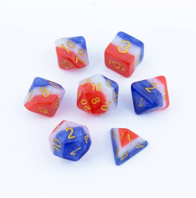 Zestaw Kości - Tęczowe - Wielka Rewolucja - Black Monk: Gry Fabularne (RPG)!