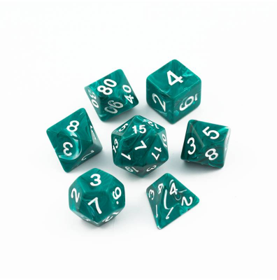 Zestaw Kości - Satynowe - Klejnot Atlantydy - Black Monk: Gry Fabularne (RPG)!