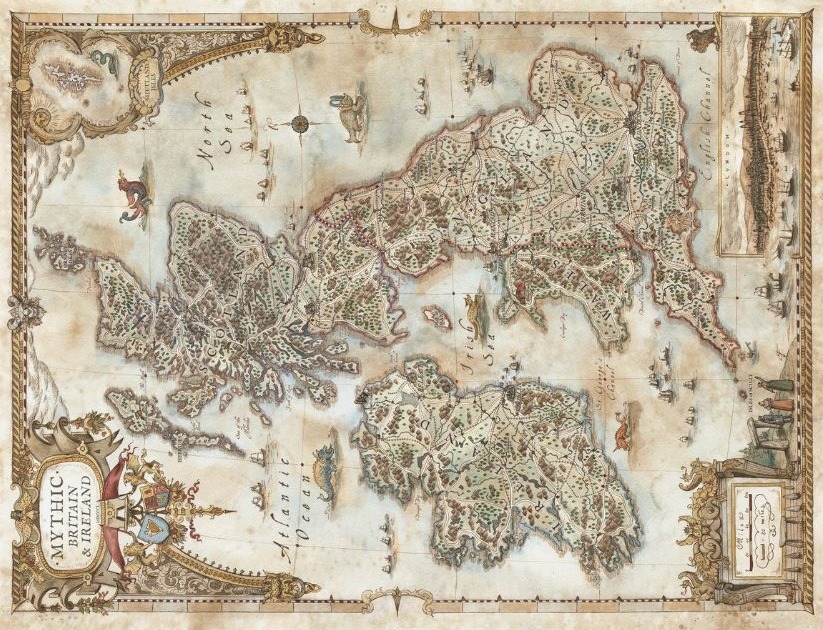 Map of mythic Britain and Ireland