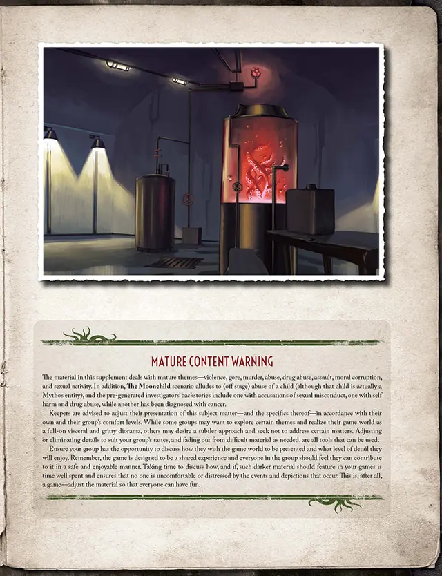 Przykładowa strona z książki Nameless Horrors