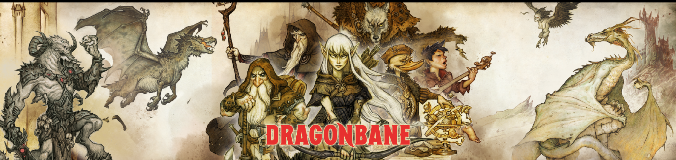 Wizualizacja przodu ekranu MG z motywem Dragonbane