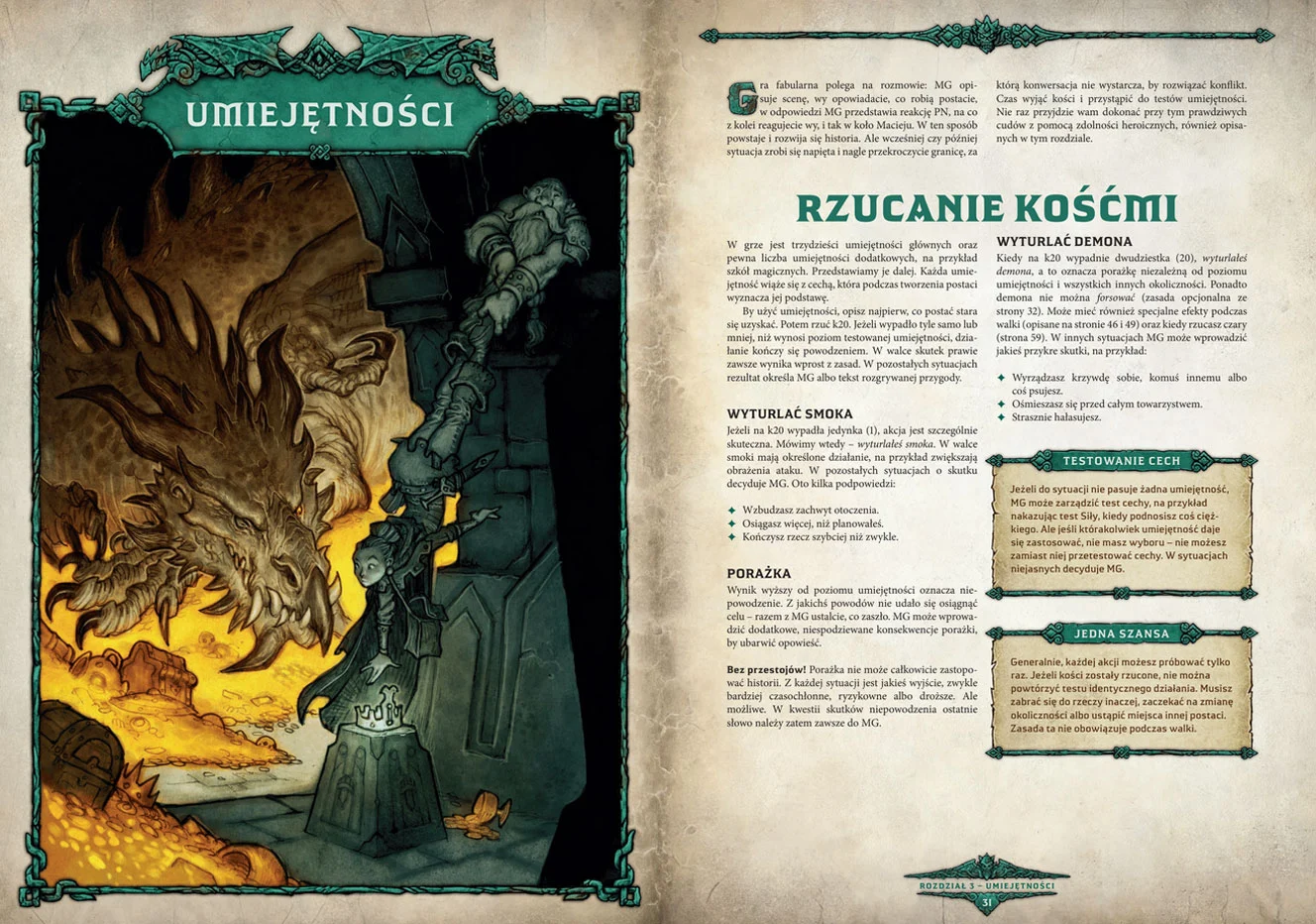 Prezentacja zawartości pudełka Dragonbane zestaw podstawowy