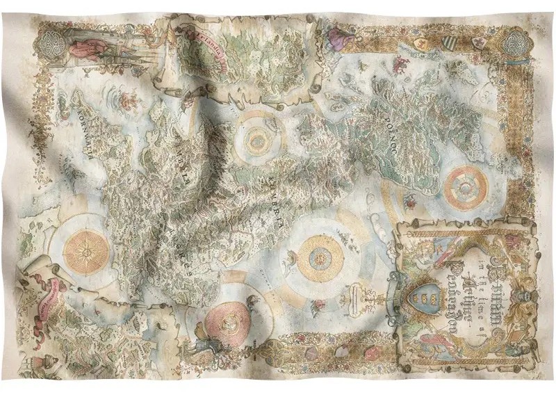 Mapa Brytanii do gry Pendragon