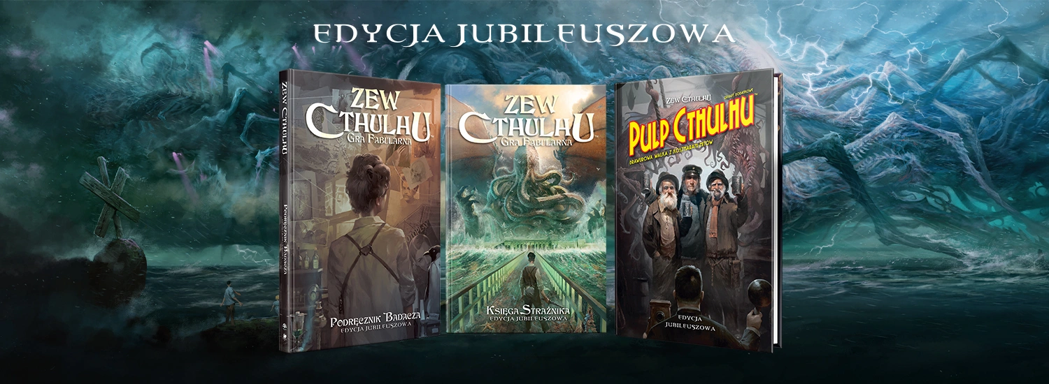 Trzy okładki wersji limitowanej Zew Cthulhu